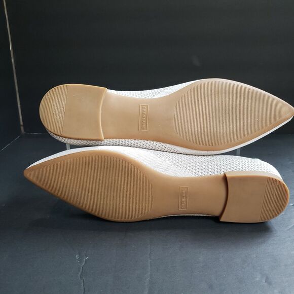 Everlane 40 Hour ReKnit Ballet Flats Womens Size 11 Light Stone Knit Pointed Toe - Picture 10 of 10